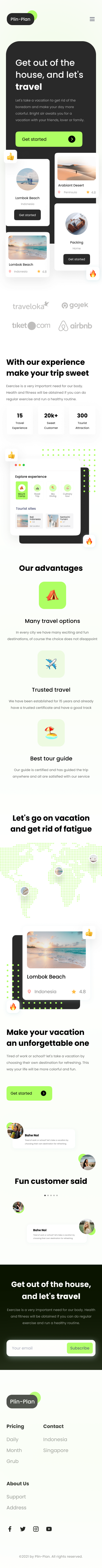 Plin-Plan travel mobile landing page restored from Figma